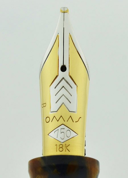 Omas Paragon Celluloid Fountain Pen - Multi-Faceted, Safron Blue